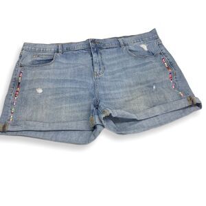 Old Navy Cuffed Boyfriend Denim Shorts size 16